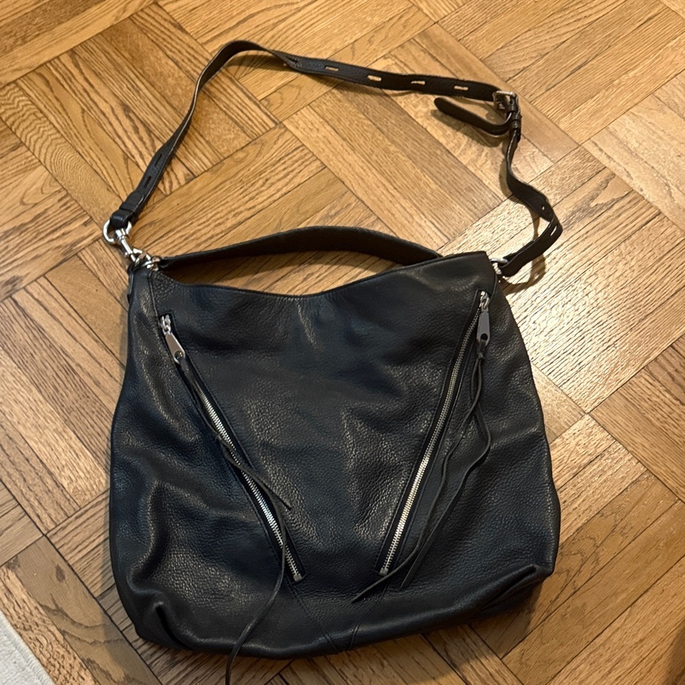 Rebecca Minkoff Black Leather Hobo Bag